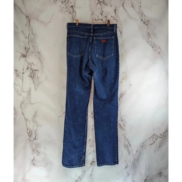 Wrangler Jeans Womens 14 Straight Dark Wash Western Rigid Vintage 20X - Picture 1 of 9